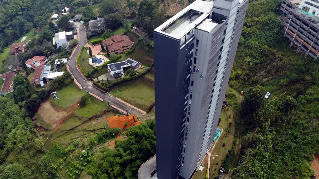 Vista aérea de un conjunto residencial